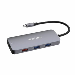 Hub Verbatim CMH-09 #32152 USB-C Pro, 9 priključaka, HDMI/RJ45/2x USB-C/USB-A 3.2 Gen2/2x USB-A 3.2 Gen1/SD/microSD