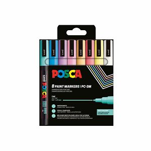 Uni pak marker Posca pc-3m pastelne boje 8/1 plastic free pakiranje 