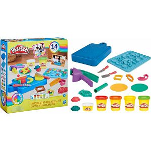 Masa za modeliranje Hasbro Play-doh početni set little chef F69045L0