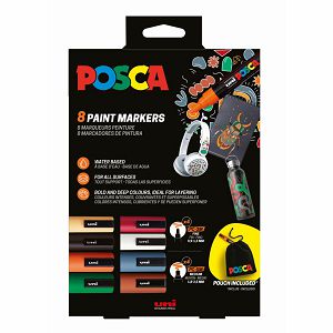 Marker Uni gift set Posca pc-5m (poklon Posca platnena vrećica) POUCH 8-02 8/1 302422411