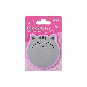 Blok samoljepivi iTotal 7x7,8cm Cat sivi XL3104