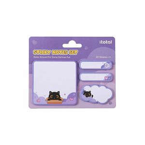 Blok samoljepivi iTotal Cat crni 4 dimenzije XL3108