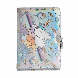 Dnevnik Miquelrius s ključem Back2Fun holographic Unicorn MR7582