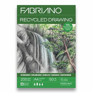 Blok Fabriano reciklirani 21x29,7 (A4) 200g 50L ljepljeni top side 19100759