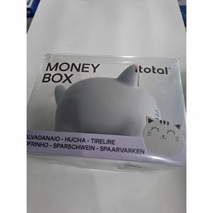 Oštećena kasica iTotal u obliku mačke siva XL2501