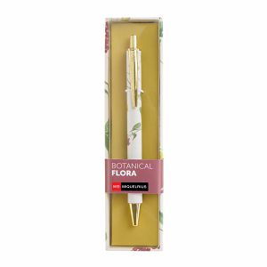 Kemijska olovka Miquelrius Botanical Flora metalna plavi ispis Cvjetna bijela MR12059