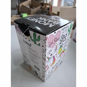 Oštećena kasica metalna iTotal s ključem Unicorn XL2011
