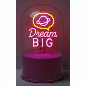 Lampa staklena kupola iTotal NEON-efekt LED rotirajuća Dream Big XL3263