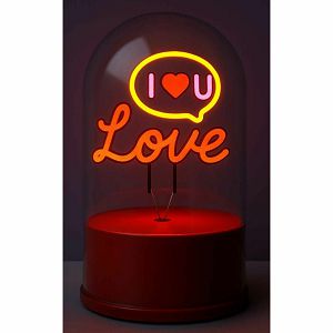 Lampa staklena kupola iTotal NEON-efekt LED rotirajuća Love U XL3262