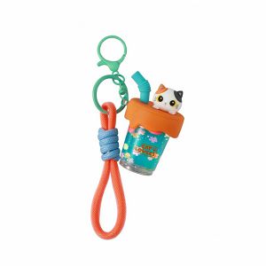 Privjesak za ključeve iTotal Bubble Tea Cat narančasti XL3077