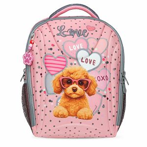 Torba školska Belmil sturdy pink heart puppy 338-82/71