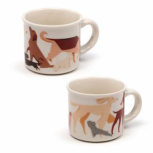 Set od 2 porculanske espresso šalice Puckator Barks Dog ECPS08