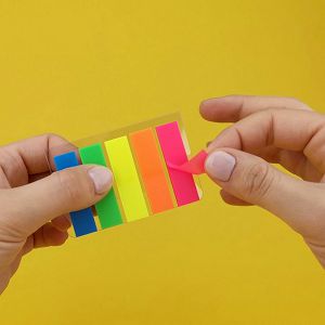 Blok zastavice D.RECT 5 neon mix boja 25L 45x12mm 14121