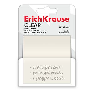 Blok samoljepljivi ErichKrause 75x75mm 20L transparentni 63636