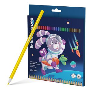 Drvene bojice ErichKrause trokutaste Kids Space animals  3mm 24/1 