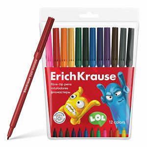 Flomasteri ErichKrause Jolly Friends Super Washable 12 boja 12/1 