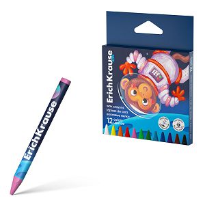 Boje voštane ErichKrause Kids Space Animals trokutaste 8mm 12/1 