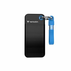 SSD Pocket Verbatim #32416 256GB 3.2 Gen2, USB-C, crno/plava
