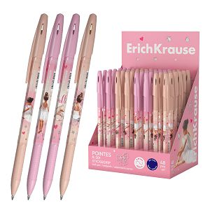 Kemijska olovka ErichKrause Stick&Grip Pointes R-301 (0.7) plavi ispis sortirano 48/1