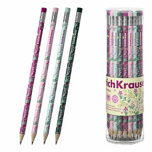 Olovka grafitna ErichKrause Floral Soul HB sa gumicom okrugla sortirano 42/1