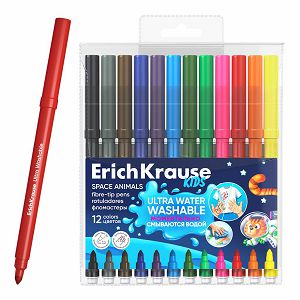 Flomasteri ErichKrause Kids Animals Ultra Washable 12 boja 12/1 