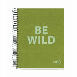 Kolegij blok Miquelrius A5 90g 80L spiralni crte Eco Olive MR46908