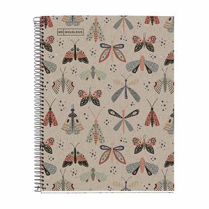 Kolegij blok Miquelrius A4 80g 80L spiralni crte Eco Ecobutterfly MR6109