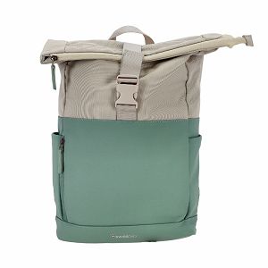Ruksak Swiss Only s preklopnim (roll-top) zatvaranjem 29x12x42cm 16L zelena bež  SO-124-GBEIGE
