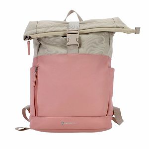Ruksak Swiss Only s preklopnim (roll-top) zatvaranjem 29x12x42cm 16L rozo bež SO-124-PBEIGE