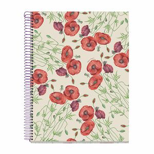 Kolegij blok Miquelrius A4 90g 80L spiralni kocke Entredos Papaver Rhoedas MR4500