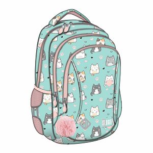 Ruksak školski Charming Cats s pretincem za prijenosno računalo 15" TO-PLS-5040-XXX-STRI-ST