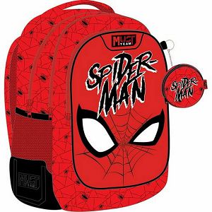 Ruksak školski Must team Spidermanova mreža s 3 pretinca (i novčanikom) 32x18x43cm 508746