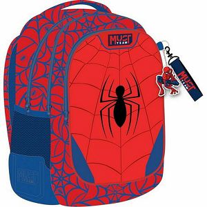 Ruksak školski Must team Spiderman crveni s 3 pretinca (i privjeskom za ključeve) 32x18x43cm 508747