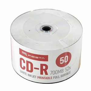 CD-R Platinet Fiesta #43718 700MB 52x, Wrap Spindle 50/1, Printable
