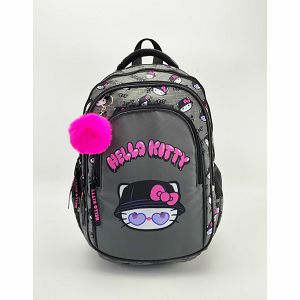 Ruksak školski Hello Kitty 16" sivi O-PLS-9061-XXX-HKXX-SA