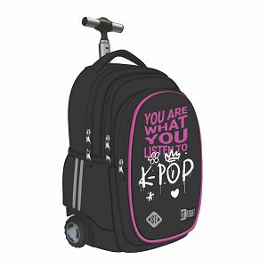 Ruksak školski na kotačiće K-POP Rhythm s pretincem za prijenosno računalo 17" TO-PLS-1148-STR-TB01-ST