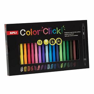 Set klik kemijskih olovaka Apli u 18 boja 20642