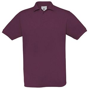 Majica kratki rukavi B&C Safran Polo 180g bordo M!!