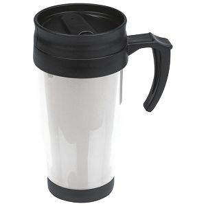 Šalica termo 400ml pvc Fort Worth metalik bijela