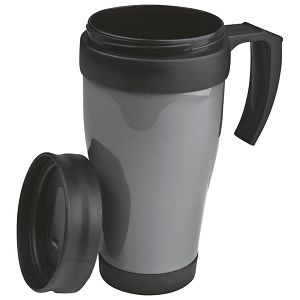 Šalica termo 400ml pvc Fort Worth metalik siva