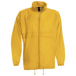 Vjetrovka s kapuljačom zip unisex B&C Sirocco zlatna žuta S