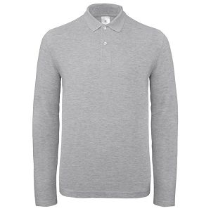 Majica dugi rukavi polo B&C ID.001 LSL 180g svijetlosiva 4XL