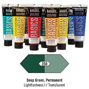 Akril Liquitex Basics 118ml Deep Green, Permanent (350)