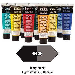 Akril Liquitex Basics 118ml Ivory Black (244)