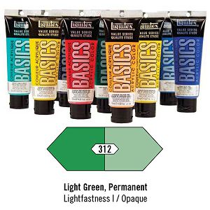 Akril Liquitex Basics 118ml Light Green, Permanent (312)