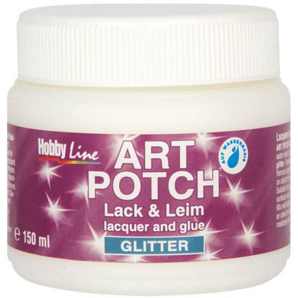 Art Potch - lak ljepilo za salvete, glitter zlatni 150ml