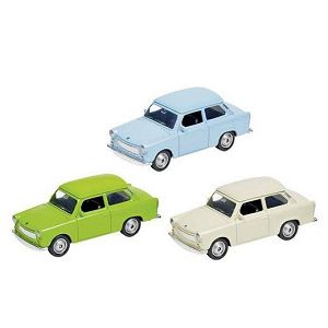 Auto Trabant 601 Die-Cast pull-back Goki 122078 3boje