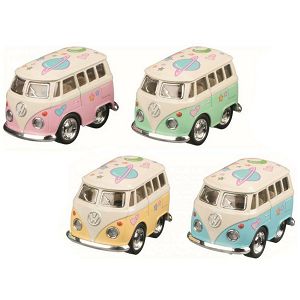 Autobus metalni Wolkswagen Classical Die-Cast,pull back,Goki 122689 4boje