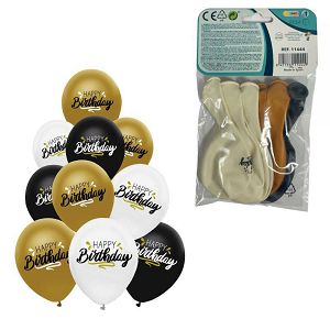 BALONI Globos Happy Birthday,3 metalik boje,30cm 10/1 114449