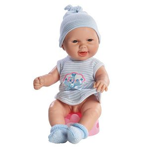 Beba pije, piški, s kahlicom Berjuan Baby Pipi 30cm 0510 plava